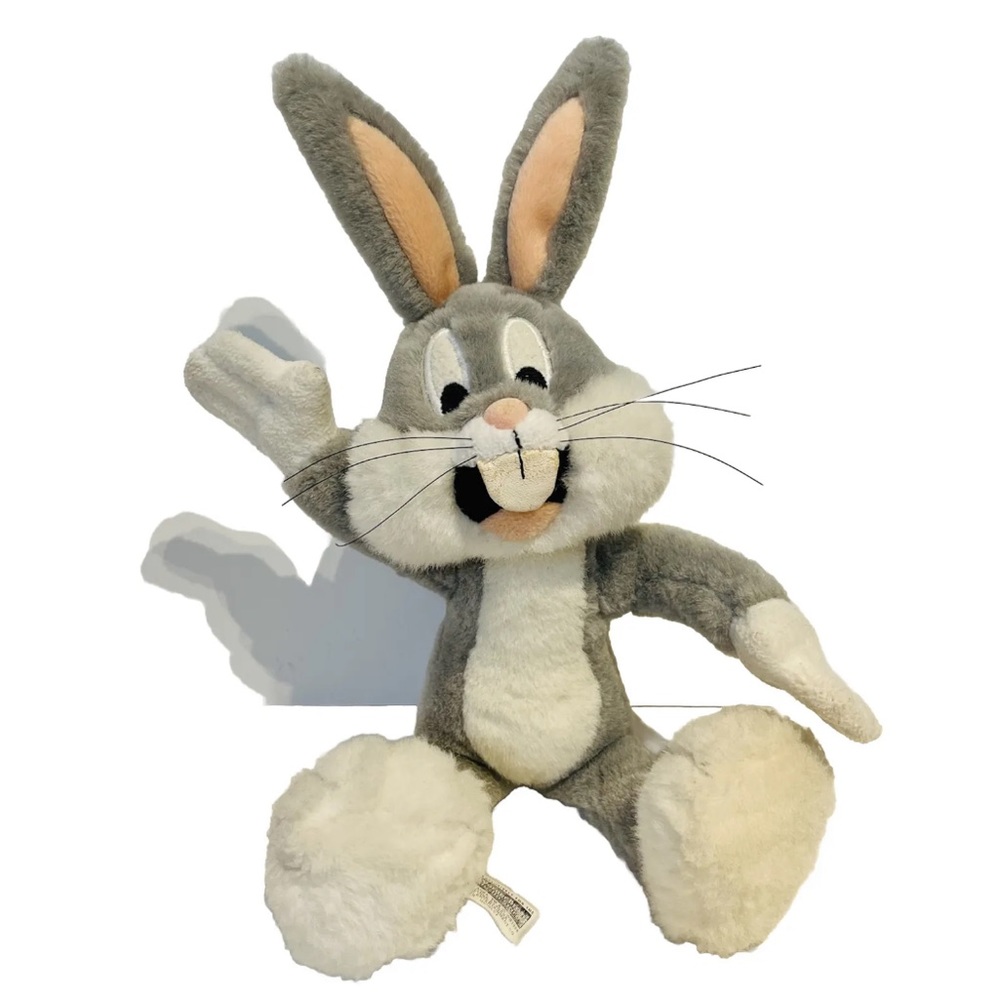 Vintage 1998 Warner Bros Looney Tunes Bugs Bunny Posable Plush Toy Rabbit Animal